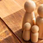 Wooden figure family - family mediation services near me with Kelly Jordan Family Law.